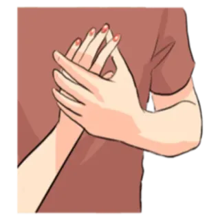 🙁 3b0871df mãos, gesto, aplauso, anime, mangá whatsapp sticker