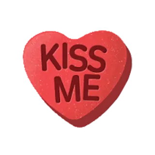 ❤ 27224aa1 KISS ME candy, heart, kiss, valentine's day, sweet, treat telegram sticker