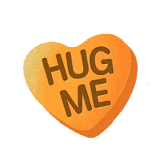 ❤ 6cf54df0 HUG ME candy, heart, hug, love, valentine's day, sweet telegram sticker