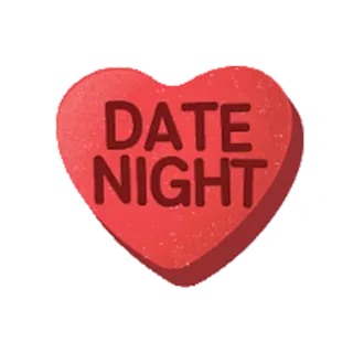 ❤ 82ac9523 DATE NIGHT date night, candy heart, romance, love, sweet, celebration telegram sticker