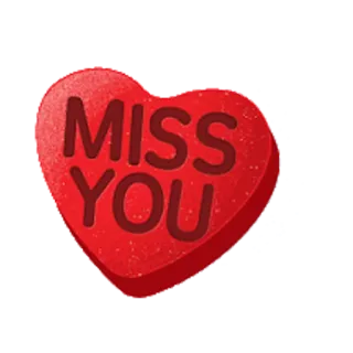 ❤ bf6dd46f MISS YOU miss you, heart, candy, love, romantic, sweet telegram sticker