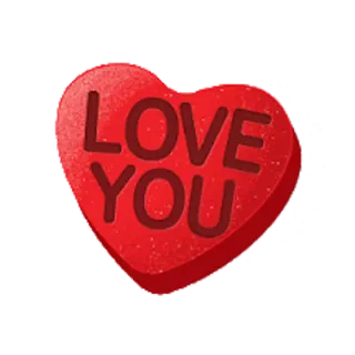 ❤ eddc9b37 LOVE YOU love, heart, valentine, candy, sweet, greeting, affection telegram sticker