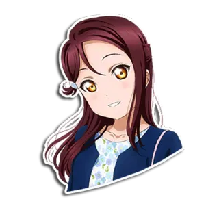 😃 3961040b fille anime, dessin animé, souriant, portrait, mignon telegram sticker