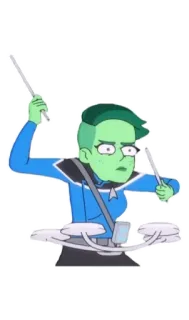 😶 07f26a86 Tendi Star Trek: Lower Decks テンディ, スタートレック, ローワーデッキ, ドラマー, カートゥーン, アニメ telegram sticker