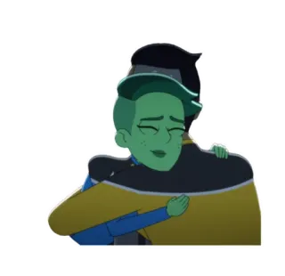 💛 3e595034 Star Trek スタートレック, ハグ, 友達, 友情, 愛, 愛情 telegram sticker