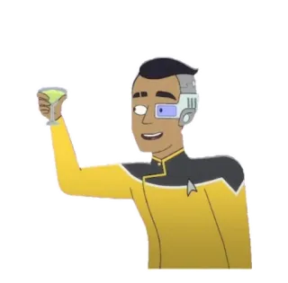 🥂 4182af13 キャラクター, 漫画, トースト, 飲み物, テクノロジー telegram sticker