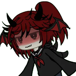 🤤 9f144ffb Anime, Personage, Duivel, Gacha, Demon telegram sticker