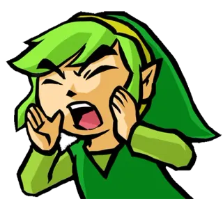 🗣 19882d1d Link The Legend of Zelda 林克, 塞尔达传说, 电子游戏, 任天堂, 卡通, 生气 telegram sticker