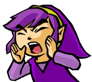 🗣 2160c784 Link The Legend of Zelda 电子游戏, 林克, 塞尔达传说, 角色, 紫色, 动漫 telegram sticker