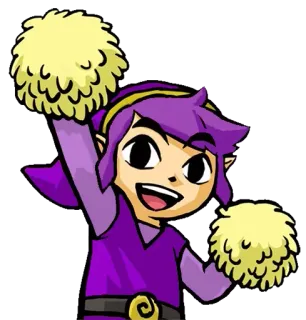 🙌 55cdd793 电子游戏, 紫色, 啦啦队, 卡通, 角色 telegram sticker