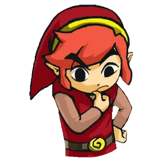 🤔 68023ed9 Link 林克, 塞尔达传说, 电子游戏, 卡通, 角色 telegram sticker