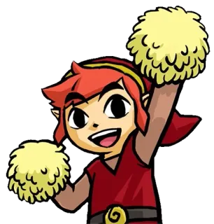 🙌 8c2ed2d6 Link The Legend of Zelda 林克, 塞尔达传说, 风之杖, 电子游戏, 任天堂, 卡通林克 telegram sticker