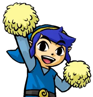 🙌 bb5ea1f2 Link The Legend of Zelda 林克, 塞尔达传说, 啦啦队, 绒球, 电子游戏, 卡通林克 telegram sticker