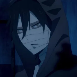 🦇 1826febc Isaac Foster Angels of Death Anime, Karakter, Horor, Manga, Serius, Isaac Foster, Perban telegram sticker