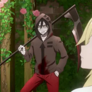 🦇 3b2df024 Isaac Foster Angels of Death Anime, Manga, Isaac Foster, Angels of Death, Sabit, Darah, Horor telegram sticker