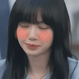 🥩 4f7b5f90 mujer, sonrisa, rubor, retrato, bonita, linda whatsapp sticker