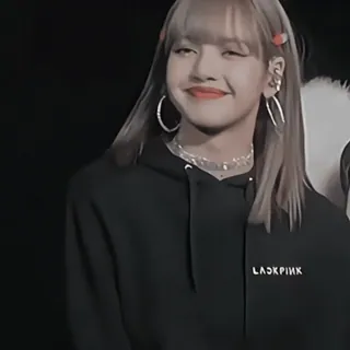 🥩 ac89f922 LACKPINK mujer, kpop, cantante, sudadera con capucha, retrato, celebridad whatsapp sticker