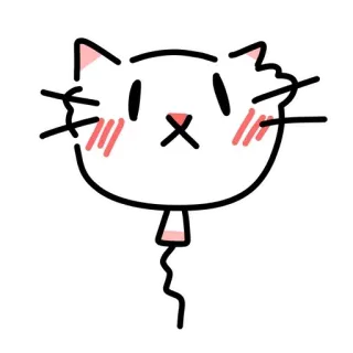 🎈 11bef50e gatto, palloncino, carino, kawaii, animale, adesivo whatsapp sticker