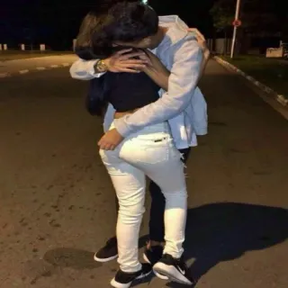 ❤ 3c1920ee para, przytulanie, miłość, związek, uczucie telegram sticker