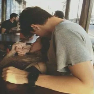 ❤ 7e7f9771 ludzie, para, uczucie, miłość, objęcie telegram sticker