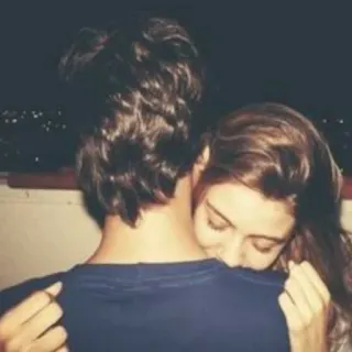 ❤ ae2646e9 para, miłość, romans, uczucie, przytulanie telegram sticker