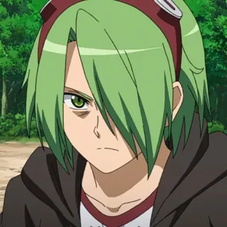 🐾 6400a9ca 애니메이션, 초록머리, 캐릭터, 만화 telegram sticker