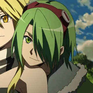 🐾 9d2993c6 애니메이션, 캐릭터, 인물 사진, 초록머리 telegram sticker