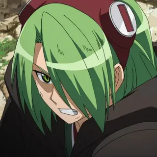 🐾 b2b0a646 애니메이션, 초록 머리, 애니메이션 캐릭터 telegram sticker