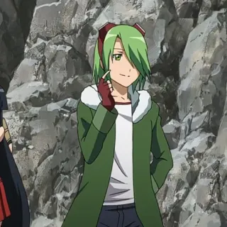 🐾 d8912206 애니메이션, 캐릭터, 초록 머리, 만화 telegram sticker