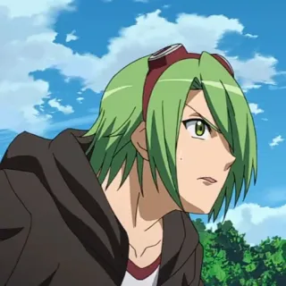 🐾 e74af76b Lubbock Akame ga Kill! 애니메이션, 만화, 초록 머리, 후드티, 루벅 telegram sticker