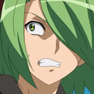 🌿 eb70037a 애니메이션, 캐릭터, 초록머리, 화난 telegram sticker