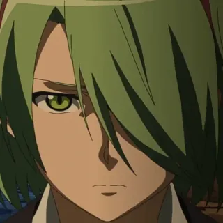 🐾 f0e8667f 애니메이션, 초록 머리, 애니메이션 캐릭터 telegram sticker