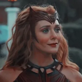 ☕️ 10f1b57f Wanda Maximoff 완다 막시모프, 스칼렛 위치, 마블, 슈퍼히어로, 엘리자베스 올슨 telegram sticker