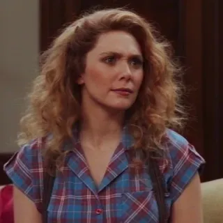 ☕️ 5778e0e9 Wanda Maximoff WandaVision 여자, 빨간 머리, 완다 막시모프, 엘리자베스 올슨, 완다비전, 마블 telegram sticker