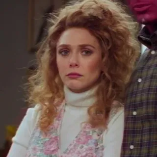 ☕️ 76c9fe58 Wanda Maximoff WandaVision TV 프로그램, 캐릭터, 완다비전, 마블, 여자, 엘리자베스 올슨 telegram sticker