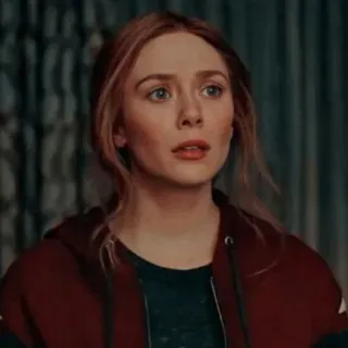 ☕️ 7acb2597 Wanda Maximoff 완다 막시모프, 스칼렛 위치, 마블, 엘리자베스 올슨 telegram sticker