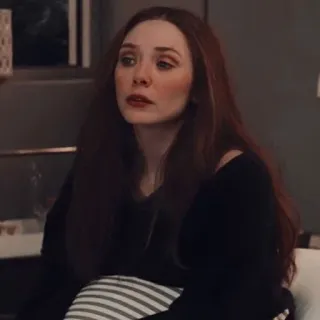 ☕️ 9ca63e0d Wanda Maximoff WandaVision 완다, 스칼렛 위치, 마블, 완다비전, 엘리자베스 올슨 telegram sticker