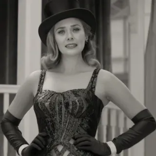 ☕️ bdbe4ca3 Wanda Maximoff WandaVision 완다 막시모프, 스칼렛 위치, 완다비전, 엘리자베스 올슨, 마블, 디즈니+ telegram sticker