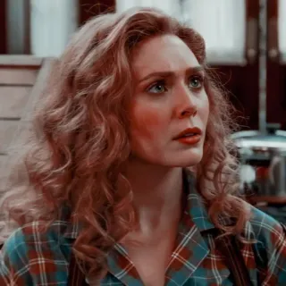 ☕️ c8d0fe98 Wanda Maximoff WandaVision 완다 막시모프, 완다비전, 엘리자베스 올슨, 마블, 스칼렛 위치 telegram sticker