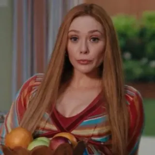 ☕️ cd7e44e9 Wanda Maximoff WandaVision 완다 막시모프, 완다비전, 엘리자베스 올슨, 마블, 슈퍼히어로, 마녀 telegram sticker