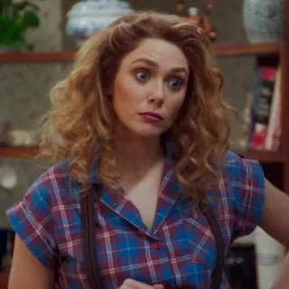 ☕️ d68bb9e2 Wanda Maximoff WandaVision 완다 막시모프, 완다비전, 엘리자베스 올슨, TV 프로그램, 마블, 디즈니+ telegram sticker