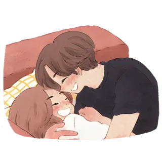 😂 fcc06c2f couple, love, affection, romance, relationship, cuddle, cute telegram sticker