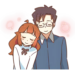 🥰 130d3aba pareja, amor, dibujos animados, relación, cariñoso, romance, lindo telegram sticker