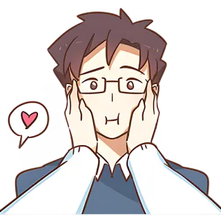 🥰 5860d79f Anime, Amor, Afecto, Lindo, Corazón, Dibujo animado telegram sticker