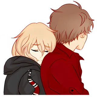 🤗 31e82974 объятие, дружба, пара, эмоциональный, утешение, поддержка telegram sticker