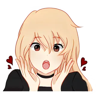 😍 3b869eb8 Аниме, Мультфильм, Удивлённая, Девушка, Наклейка, Милый, Манга, Анимированный telegram sticker