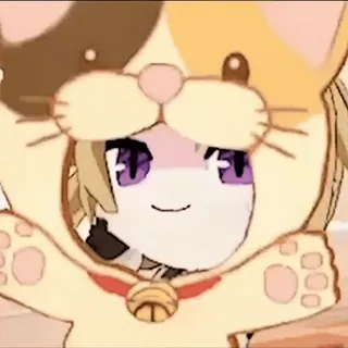 📀 870f808e Anime, Kucing, Kostum, Lucu, Kawaii, Kartun, Karakter whatsapp sticker