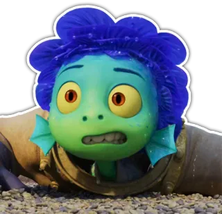 😨 0e389b56 Luca Paguro Luca Лука, Pixar, Disney, морской монстр, мультфильм, анимация telegram sticker