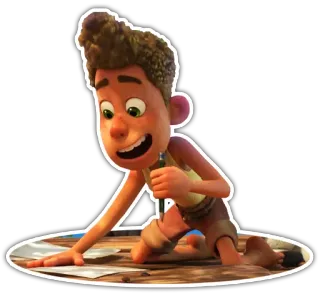 ✍️ 0ec18282 Luca лука, мультфильм, наклейка, disney, pixar, анимация telegram sticker