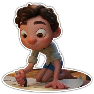 🖊 221dedc6 Luca Paguro Luca Disney, Pixar, Мультфильм, Фильм, Лука, Персонаж, Анимация telegram sticker